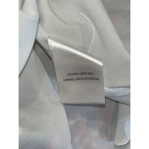 Saloni Eve Striped Rainbow Floral Print Puff Sleeve Button Front Mini Dress 6 - Picture 11 of 11